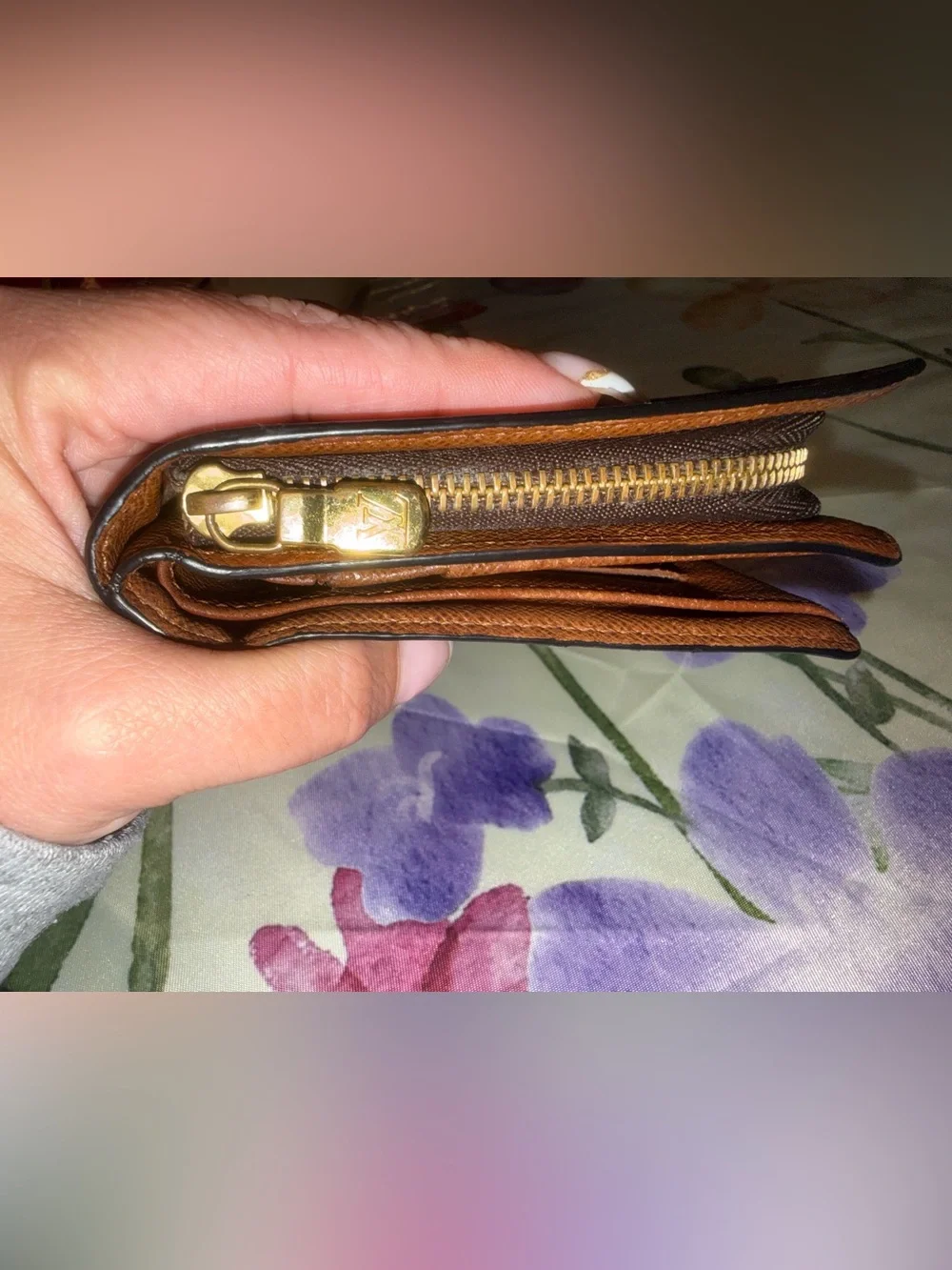 Louis Vuitton Monogram Wallet in Brown and Gold
